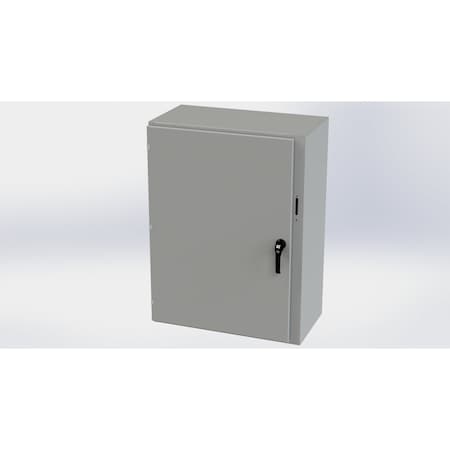 Saginaw Control & Engineering 3 Point Latch with Padlock Handle Electrical Enclosures, 42 in H, 16 in D, 31.38 in W, Carbon Steel SCE-42XEL3116LP